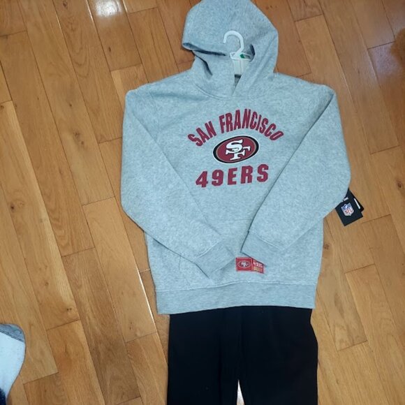 NFL San Francisco 49ers Youth Pullover Hoodie & Sweatpants Set L  14/16 New - Picture 1 of 12